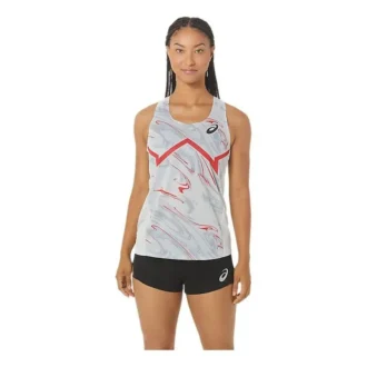 CJ-Line Light Singlet “Grigio ghiacciaio Rosso elettrico”
