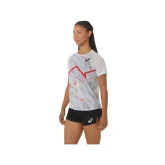 CJ-Line Top leggero a maniche corte “Lacier Grey Electric Red”
