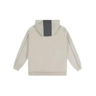 Felpa con cappuccio in sherpa a blocchi di colore “Beige”
