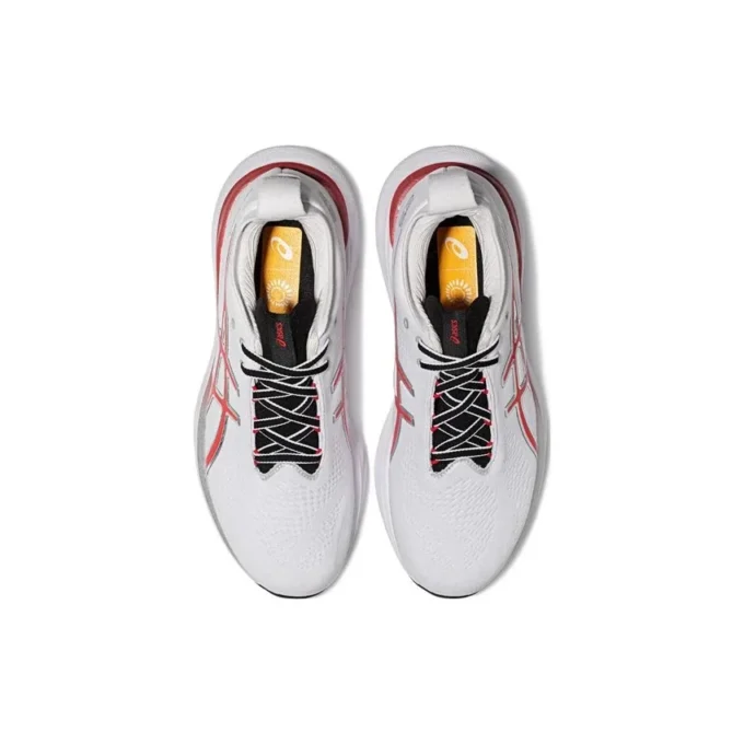 Gel-Nimbus 25 “White Classic Red”