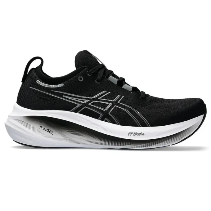 Gel-Nimbus 26 4E Wide “Black Graphite Grey”