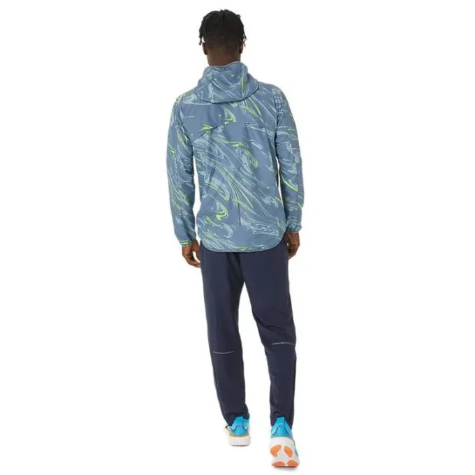Giacca in tessuto idrorepellente con grafica “Blue Green”