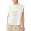 Logo Vest “White Beige”