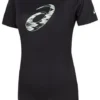 Maglietta a maniche corte con grafica a spirale Taglie asiatiche “Performance Black”