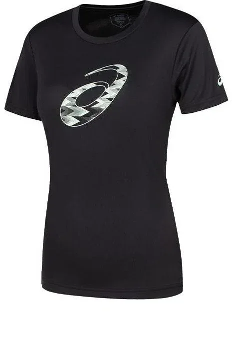 Maglietta a maniche corte con grafica a spirale Taglie asiatiche “Performance Black”