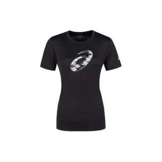 Maglietta a maniche corte con grafica a spirale Taglie asiatiche “Performance Black”