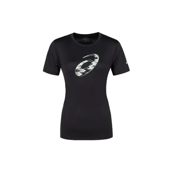 Maglietta a maniche corte con grafica a spirale Taglie asiatiche “Performance Black”