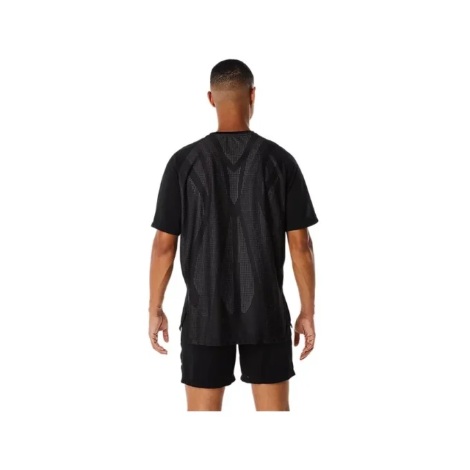 Maglietta a maniche corte in jacquard Actibreeze “Black”