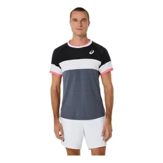 Maglietta a maniche corte Match “Grigio Bianco Nero”
