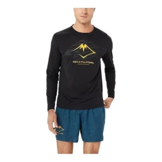 Maglietta a maniche lunghe con logo Fujitrail “Nero Giallo”