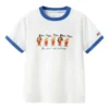 Maglietta casual stampata “White Blue”