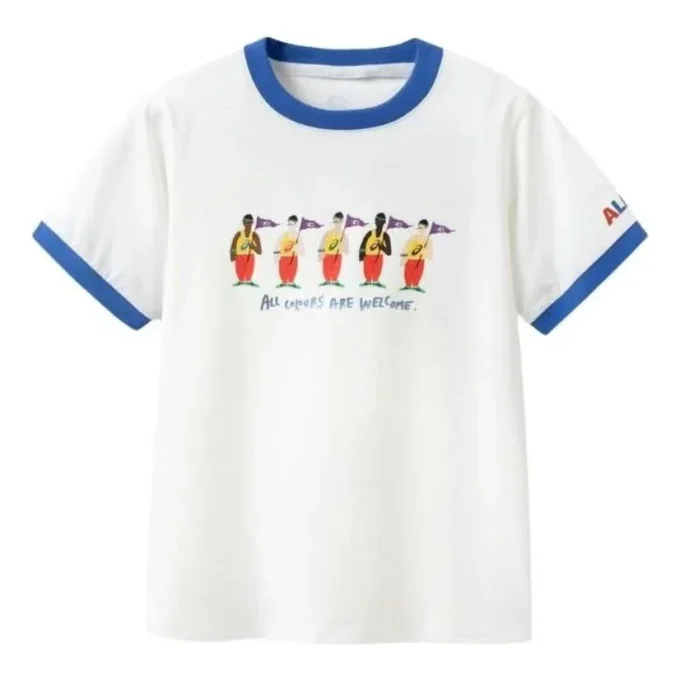 Maglietta casual stampata “White Blue”