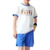 Maglietta casual stampata “White Blue”