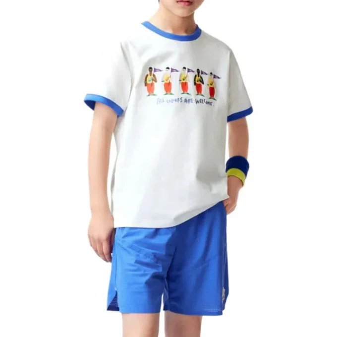 Maglietta casual stampata “White Blue”