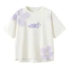 Maglietta con logo e fiori “White”