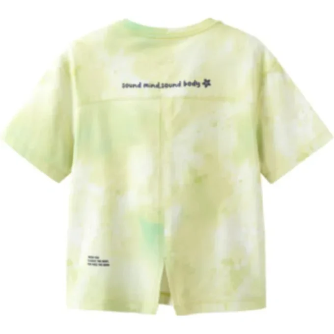 Maglietta con logo “Green Yellow White”