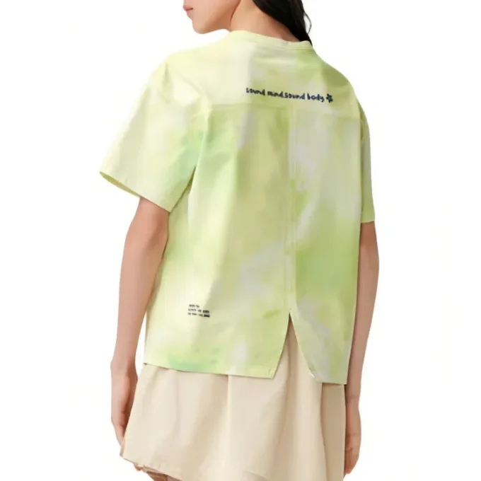 Maglietta con logo “Green Yellow White”