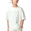 Maglietta con logo multiplo “Bianco Beige”