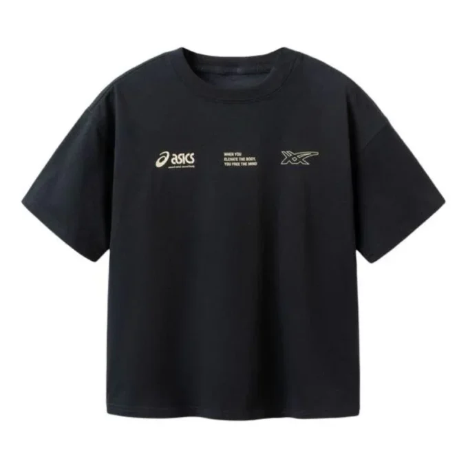 Maglietta con logo multiplo “Black”