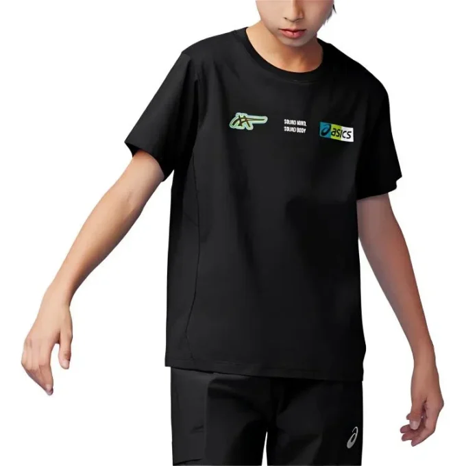 Maglietta con logo multiplo “Black”