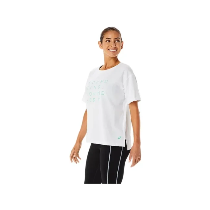 Maglietta da allenamento Core Relaxed con grafica “Bianca”