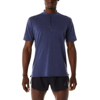 Maglietta Metarun con zip a 1/2 “Indigo Blue”