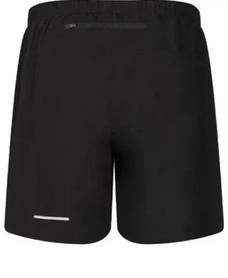 Pantaloncini con logo e tasca posteriore con zip “Black”