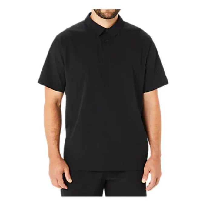 Polo in jacquard con inserti Actibreeze “Nero”