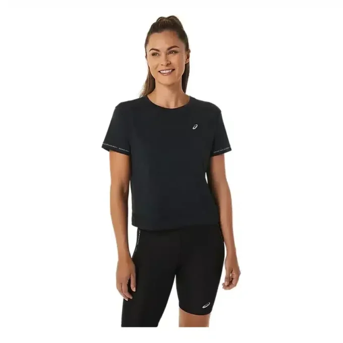 Race Crop Top “Performance Black Charcoal Grey”