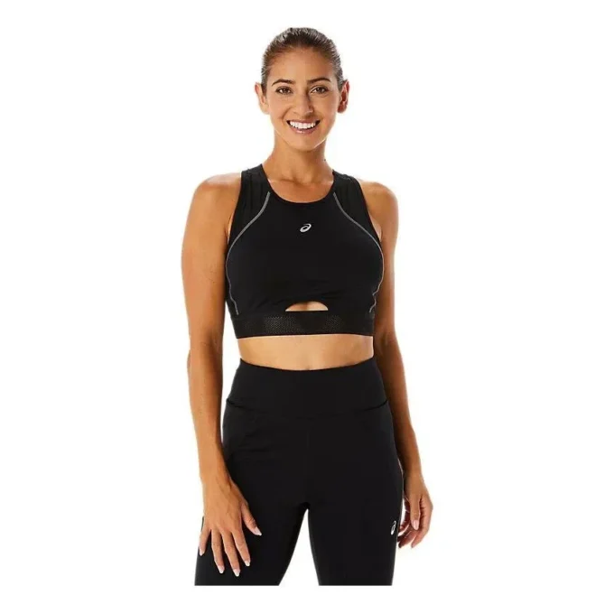 Reggiseno da allenamento con inserti in mesh “Black”