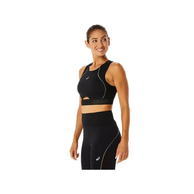 Reggiseno da allenamento con inserti in mesh “Black”