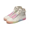Scarpa da basket alta casual retrò Double Clutch Milk White “White Pink”