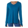 Top a maniche lunghe melange “Deep Sea Teal Heather”